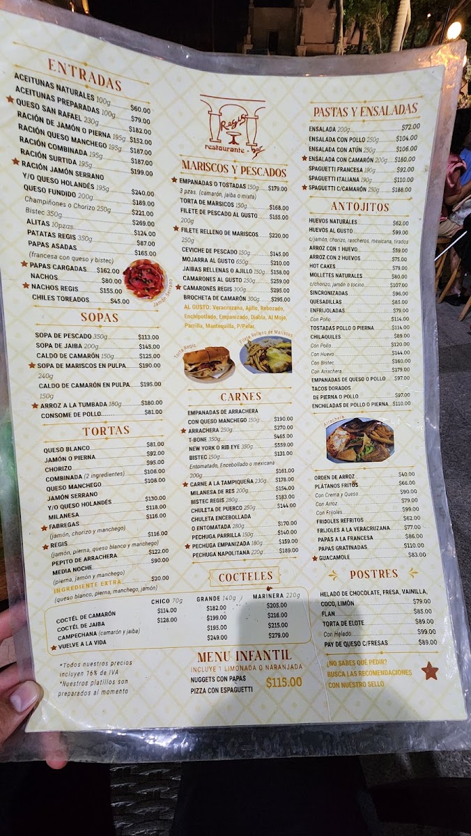 Restaurant Bar Regis Menu - Image 2