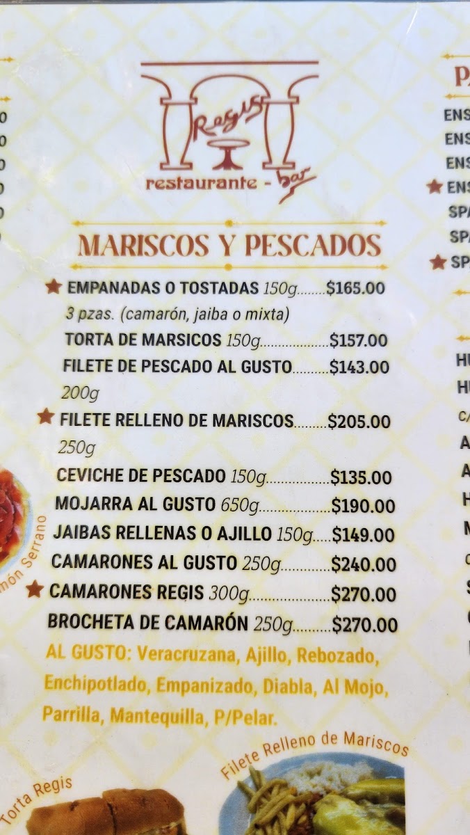 Restaurant Bar Regis Menu - Image 5